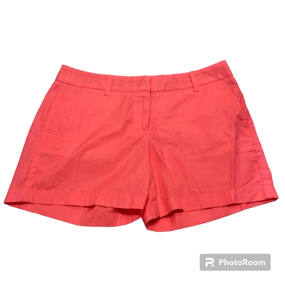 J.CREW Chino Broken-In Neon Hot Pink Shorts 100% Cotton Womens Size 8
